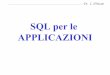 SQL per le APPLICAZIONI