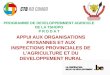 Appui aux organisations paysannes et aux inspections provinciales de l'agriculture et du développement rural - André Martoz (CTB RDC)