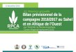 Bilan prévisionnel de la campagne 2016/17 au Sahel et en Afrique de l'Ouest