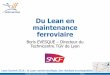Du Lean en maintenance ferroviaire par Boris Evesque de la SNCF