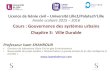 Chapitre 3: « Ville Durable »  cours «Gouvernance des systèmes urbains « , Licence  Génie Civil, Lille1/Polytech’Lille