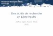 Des outils de recherche en libre accès - Open Access week 2015 - université Grenoble Alpes