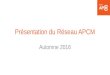 Réseau APCM présentation des projets et activités 2016-2017