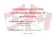 Comparaison entre curriculum libanais et québécois