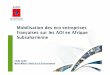 Mobilisation des Eco Entreprises françaises sur les AOI en Afrique