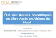 État  des  Revues  Scientifiques en Libre Accès en Afrique du Nord