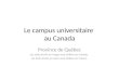 Le campus universitaire au canada