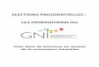 ELECTIONS PRESIDENTIELLES 2017 :   LES PROPOSITIONS DU GNI