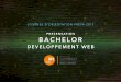 Keynote Fev 2017 - Présentation simplifiée Bachelor Developpement Web