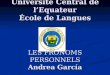 Universidad Central del Ecuador pronombres pers