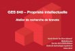 ÉTS - Cours GES840 - Atelier de recherche de brevets