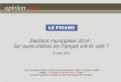 OpinionWay pour Le Figaro - Sondage Jour du Vote - Elections municipales