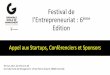 (FR) Festival de l'Entrepreneuriat 30 mars 2017 @Grenoble: Call for Startups, Speakers, Sponsors