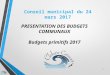 Budgets Primitifs 2017