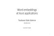 Word embeddings et leurs applications (Meetup TDS, 2016-06-30)