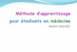 Méthode d’apprentissage pour étudiants en médecine