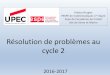 Fabien Brugier PESPE de mathématiques 1er degré Espéien-champs.circo.ac-creteil.fr/...re_solution_de_proble_me_au_cycle... · - au cycle 3 : problème ouvert - au collège : découverte
