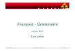 Français-Grammaire -  · PDF file(C) Charles Marca eCours programme 3 (Physique) Page 1 Français-Grammaire Leçon No 1 Les mots