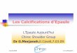 Les Calcifications d’Epaule - CHIRURGIE · PDF fileLes Calcifications d’Epaule L’Epaule Aujourd’hui Chirec Shoulder Group Dr G.Merjaneh,E.Cavell,7.03.09 25/03/2009 Dr G.Merjaneh