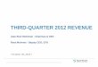 THIRD-QUARTER 2012 REVENUE - Safran · PDF fileTHIRD-QUARTER 2012 REVENUE Jean-Paul Herteman ... accordance with the provisions of IAS 39 applicable to transactions not qualifying