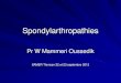 spondylarthropathies - samer-dz.orgsamer-dz.org/file_download/48/1- Spondylarthropathies.pdf · Spondylarthrite Ankylosante ... Coxite active, Synovites et/ou enthésites actives,