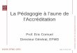 La Pédagogie à l’aune de l’Accré · PDF file• Fort développement du “MBA / EMBA ... La pédagogie est au centre du système ... Slide 1 Author: Griet Houbrechts
