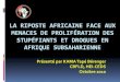 LA RIPOSTE AFRICAINE FACE AUX MENACES DE … · Présenté par KAMA Tapé Bérenger, Ph.D degree in Strategy and diplomacy, HEI-CEDS, Paris, septembre 2010