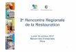 2e Rencontre Régionale - tourisme-pro-centre.fr · transmission et au financement participatif (Bulb in Centre) Connectup-centrevaldeloire Trouver le bon contact pour vous accompagner