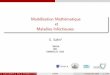 Modélisation Mathématique et Maladies Infectieusesmbb.univ-montp2.fr/MBB/uploads/sallet.pdf · Mod elisation Math ematique et Maladies Infectieuses G. Sallet1 1INRIA IRD UMMISCO