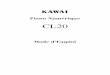 CL20-Cover(F) - kawaius-tsd.comFrench).pdf– 2 – Français Merci d’avoir choisi le piano numérique Kawai CL20. Votre nouveau CL20 est un instrument de grande qualité offrant