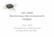 GEL-3000 Électronique des composants intégréswcours.gel.ulaval.ca/2016/h/GEL3000/default/5notes/2016/Cours 19... · Amplificateur opérationnels: configurations de base ¨ Conditionspréalables: