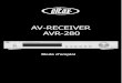 AV-RECEIVER AVR-280 - produktinfo.conrad.com€¦ · avr-280 av-receiver r avr-280 home theatre receiver mode dsp i n p u t b a l a n c e t u n i n g b a n d v o l u m e / t u n i
