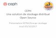 CEPH une solution de stockage distribué open sourcexstra.u-strasbg.fr/lib/exe/...ceph_geiger_20171005.pdf · • Procédure bluestore-migration pour passer de FileStore à BlueStore
