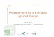 Prétraitements de la biomasse lignocellulosique · Définition Bioraffinage • Le bioraffinage est le processus durable de transformation de la biomasse en: 1. bioénergie (biocarburants,
