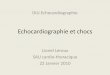 Echocardiographie et chocs - echowebline.com · Choc cardiogénique: étiologies • Baisse de contractilité myocardique: –Infarctus phase aigue, myocardite, tako-tsubo –Iatrogène