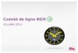 Comité de ligne RER - iledefrance-mobilites.fr · Analyse des parcours & retards ... connaître nos clients & nous faire connaître des clients, créer un laboratoire de nouveaux