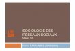 SOCIOLOGIE DES RÉSEAUX SOCIAUX · La sociologie des réseaux sociaux ... On ne parle plus de «déclin de la sociabilité » mais de l’avènement d’une « nouvelle ... forme