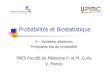 Probabilités et BiostatistiqueProbabilités et Biostatistique · Probabilités et BiostatistiqueProbabilités et Biostatistique 2 – Variables aléatoires P incipales lois de p