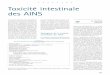 Toxicit© intestinale des AINS - FMC- .des AINS et non   la maladie rhuma-tologique sous-jacente