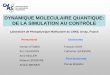 DYNAMIQUE MOLECULAIRE QUANTIQUE: DE LA SIMULATION stoltz/aci0205/   DYNAMIQUE MOLECULAIRE