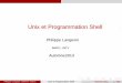 Unix et Programmation Shell - .[PSLC] prog. syst eme en langage C sous Linux, par C. Blaess. [EPI]