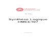 Synthèse Logique HMEE107 - lirmm.frvirazel/COURS/M1 - HMEE107/HMEE107.pdf · Plan du Cours ! Chapitre 1 : Introduction au VHDL ! ... Exercices ! Définir un type etat composé de