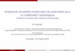 Analyse de sensibilité et estimation de paramètres · PDF fileAnalyse de vraisemblance post-optimale 4 Conclusions et perspectives W. Castaings Méthodes variationnelles en hydrologie