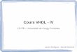 Cours VHDL - IV - perso-etis.ensea.frperso-etis.ensea.fr/rodriguez/pub/coursL3/CoursArchiLFL3S4.pdf · Plan du cours I – Historique de conception des circuits intégrés - HDL -