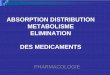 ABSORPTION DISTRIBUTION METABOLISME …univ.ency-education.com/uploads/1/3/1/0/13102001/pharmaco3an... · - La vitesse de dissolution dans le tube digestif pour les formes solides