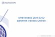 OneAccess 16xx EAD Ethernet Access Device · Accès optique aux réseaux IP/MPLS IP / MPLS Network PE Routers 1621 1621 1621 . U n i t e d N e t w o r k i n g Cas d’utilisation