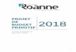 PROJET DE BUDGET PRIMITIF - aggloroanne.fr · La structure du projet de budget 2018 ... 238 271 33 +13,87% . ... est actée par le projet de loi de finances définitive pour 2018