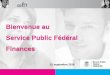 Bienvenue au Service Public Fédéral Finances - jobfin.be · Service interne pour la prévention et la protection au travail Mission : ... leur fonction. Tâches des conseillers