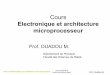 Electronique et architecture microprocesseur - .Cours Electronique et architecture microprocesseur