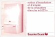  · murale Saunier Duval Sd 623 a à double service (chauffage + eau chaude instanta- ... s E . POSE DES CANALISATIONS Raccorder les canalisations sur la plaque